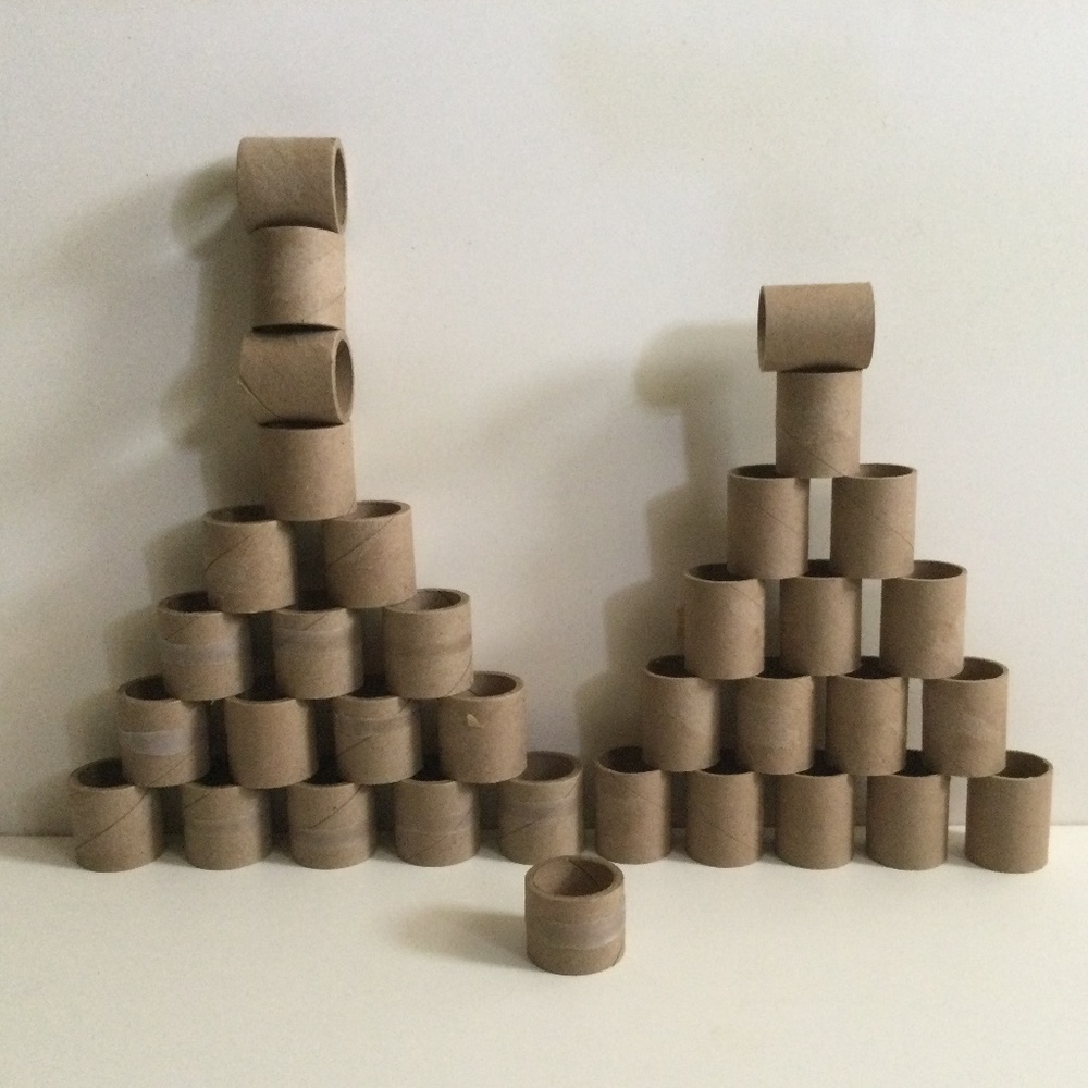 Cardboard Cylinders, Tubes, Beads for Craft Art Supplies; Paintable; 3 sizes